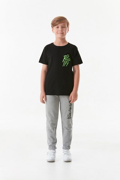 Fulla Moda Pantaloni de sport pentru băieți Jogger cu talie elastică imprimați