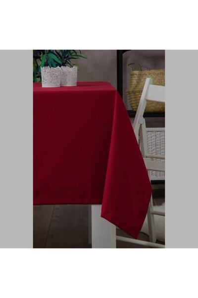 bursa çeyiz Leke Tutmaz Dertsiz Masa Örtüsü Kırmızı 140 X 140 Cm