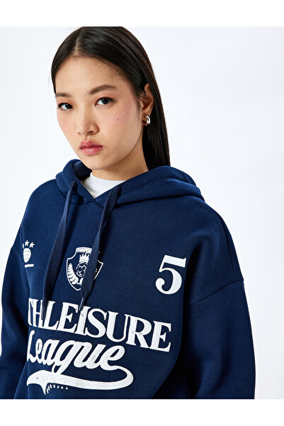 Koton Світшот з капюшоном і принтом коледжу