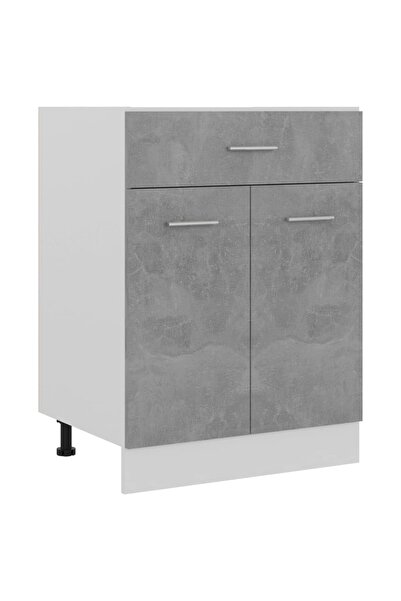 vidaxl Dulap inferior cu sertar, gri beton 60x46x81,5 cm lemn compozit
