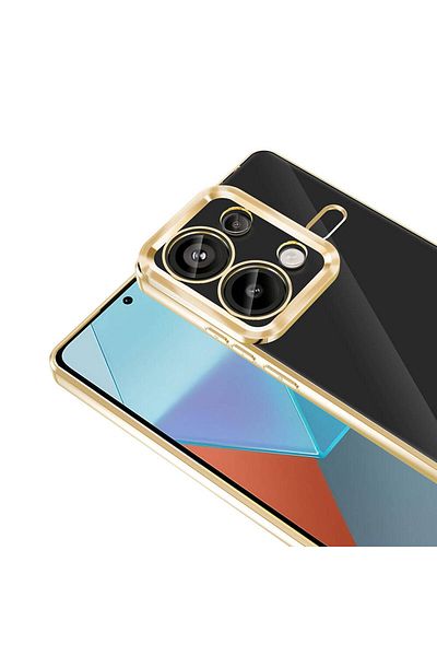 Vip Case REDMİ Note 13 PRO 4G - حافظة أوميجا شفافة من الخلف مع شعار يظهر مع حماية للكاميرا