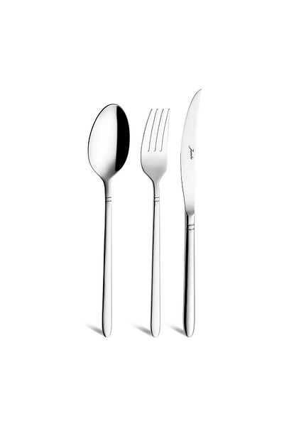 Jumbo 2002 Model 18 Pieces 6-Person Steel Dinner Fork Spoon Knife Set