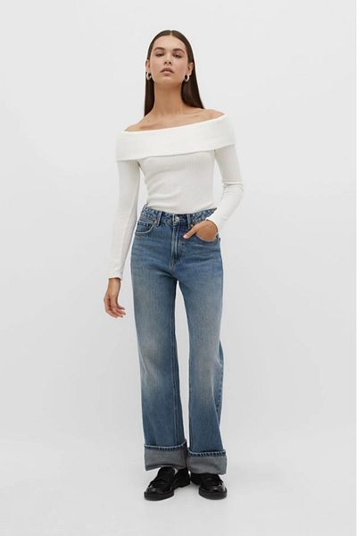 Vouvingen Ecru White Madonna Collar Ribbed Camisole Blouse - 1.Sunif Camisole Sand