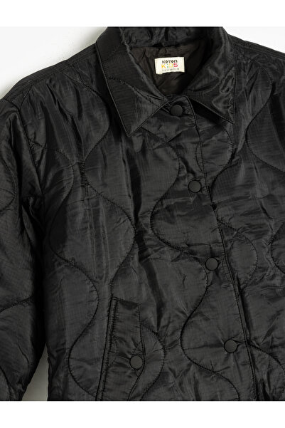 Koton Μακρυμάνικο πόλο γιακά Crop καπιτονέ παλτό