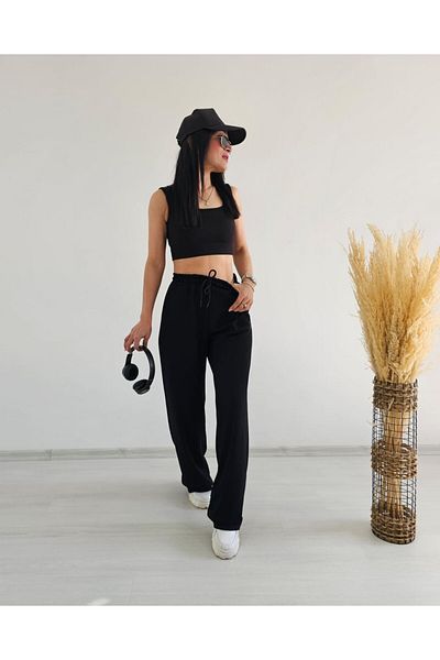 6 butik altı üstü butik Φαρδιά πόδι με τσέπες στο κάτω μέρος