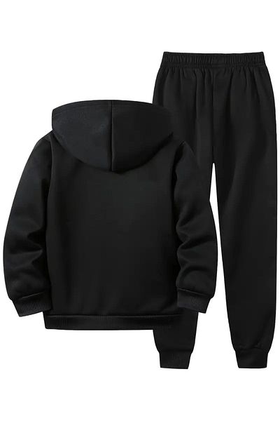 AEMİ Σετ αθλητικής φόρμας Unisex με φερμουάρ Oversize Hooded Top και κάτω μέρος
