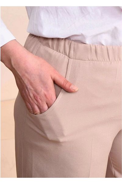 kaes giyim Elastic Fabric Trousers Women's Baggy Paca