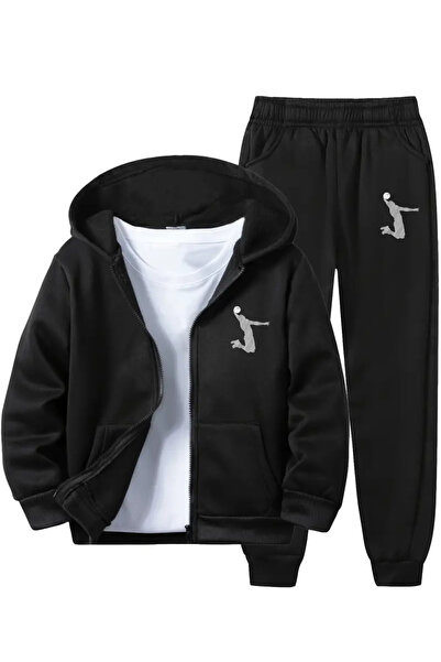 AEMİ Унісекс комбінезон з принтом, застібкою-блискавкою, капюшоном та штанами