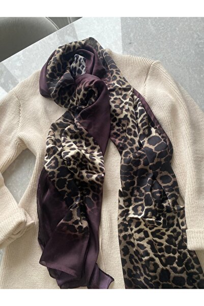 modaloyal leopar şal çift taraflı