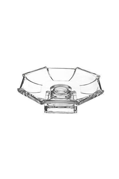 Dania Glass serving plate with base for sweets and fruits, multi-purpose
