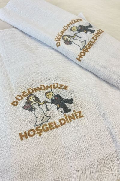 ZEYMERADE 6 Pcs Wedding Bridal Groom Circumcision Convoy Trolley Towel Ornament