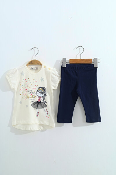 Toontoy Costum Capri pentru fetiță, dans pale, cu imprimeu piese