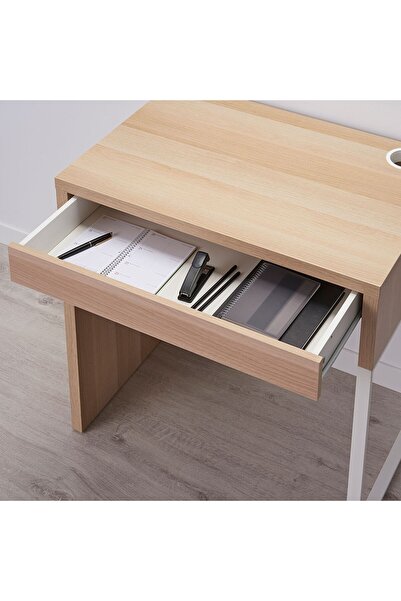 IKEA çalışma masası, ağartılmış meşe görünümlü, 73x50 cm Maks. yük: 50 kg