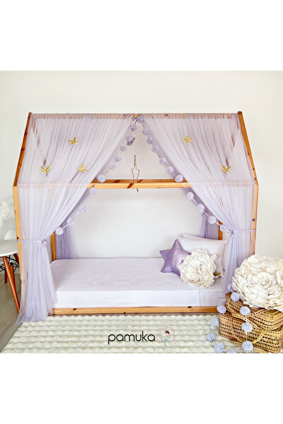 PAMUKA Montessori Tül Cibinlik Iki Parça Baby Purple (TÜM EBATLAR)