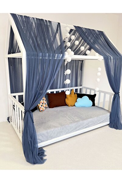 PAMUKA Montessori Tül Cibinlik Iki Parça Glaucous Blue (TÜM EBATLAR)