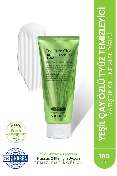 Orjena Tea Tree Soothing and Moisturizing Cleansing Foam - Fresh Cleansing Foam 180ml