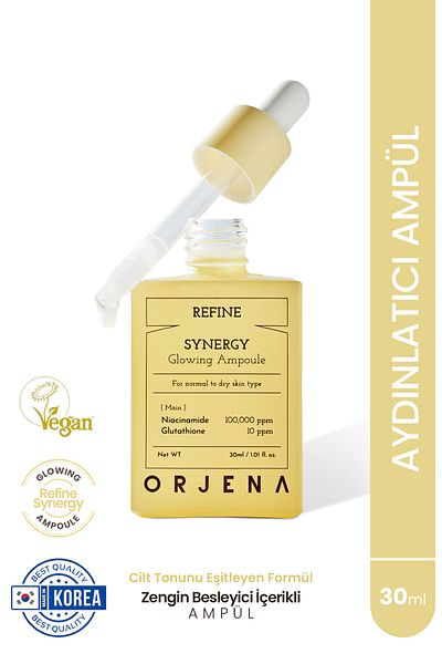 Orjena Refine Synergy Glowing Ampoule - Vegan Brightening Ampoule-30Ml