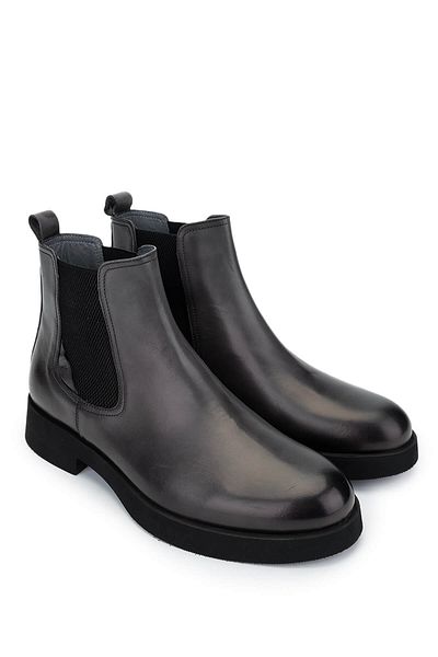 Tamer Tanca Men's Genuine Leather Gray Casual Boots