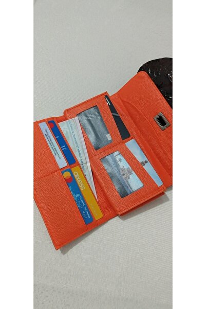 Byc polo B.Y.C Polo Cbp1035 ; Tlfon Coin and Card Holder Orange Wide Hand Bag.