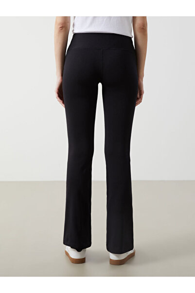 LC Waikiki Black Elastic Waist Spanish Leg Women's Leggings Pants