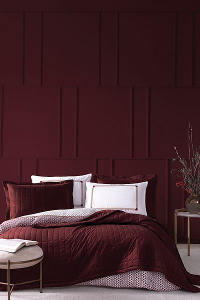Yataş Rena Double Flawless 7 Piece Dowry Set - Claret Red