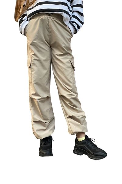 ANGELOS GIRLS Girl's Cargo Pocket Parachute Pants 12126