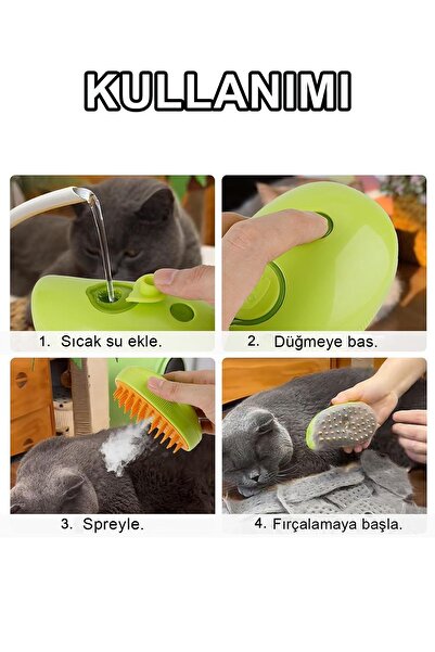 Beppu Steam Cat Hair Grooming Washing Brush Dog Grooming Apparatus Paw Cleaning Care with Water Tank