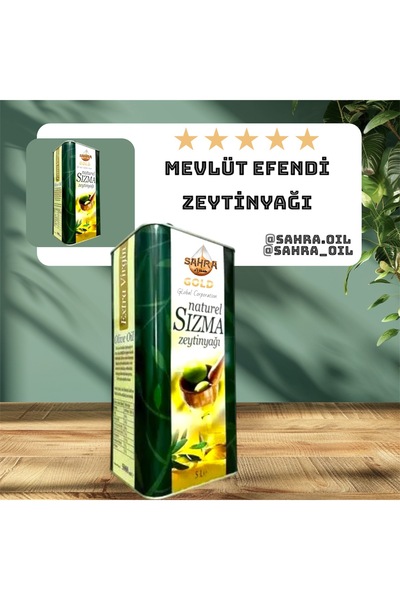 SAHRA GOLD Mevlüt Efendi Zeytinyağı %100 Doğal 5 Litre Mudanya’nın Eşsiz Zeyt...