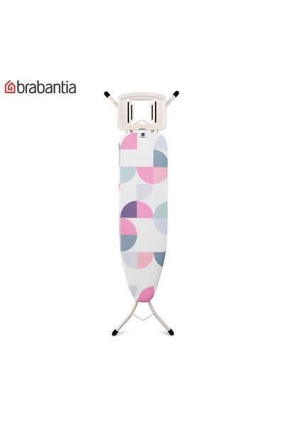 BARBANTIA Ironing Board B 124x38 cm Solid Steam Iron Abstract Leaves