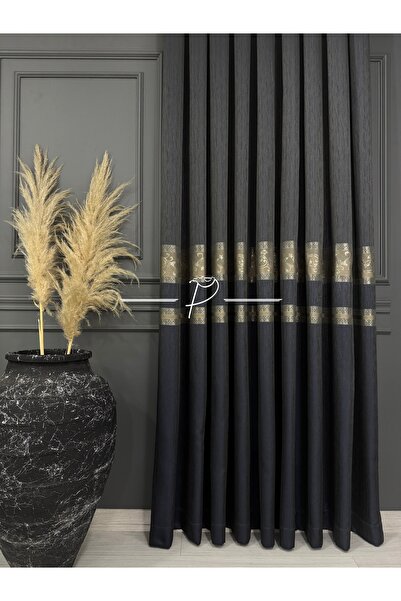 rendecioğlutekstil İzabel desen, Lacivert Gold Şerit, Premium Seri, 1 e 3 Sık...