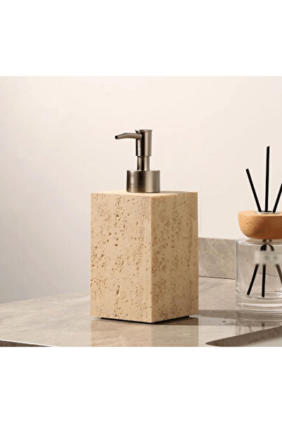 MIARIK DESIGN & DEKORASYON Dekoratif Mermer Kare Sıvı Sabunluk