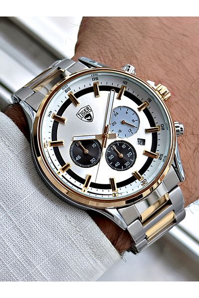 Tiger Men's Wrist Watch with Active Gauge, Calendar