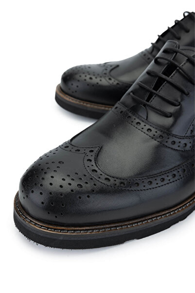 Tamer Tanca Erkek Hakiki Deri Siyah Deri Klasik Ayakkabı