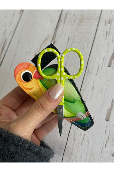 Hemline Parrot Protection Scissors with Green Cover