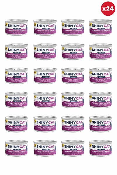 Gimcat Shinycat Jelly (Jöle içinde) Karidesli Ton Balıklı Kedi Konservesi 70g...