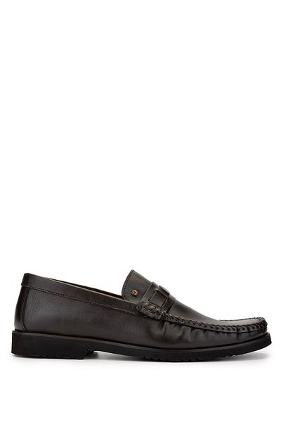 Tamer Tanca Men's Genuine Leather Brown Loafer Shoes