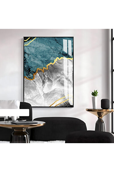 Harika bir ev HARİKABİREV | MODEL ABSTRACT CU MODEL ALBASTRU-GRI 1 | TABLĂ DE...