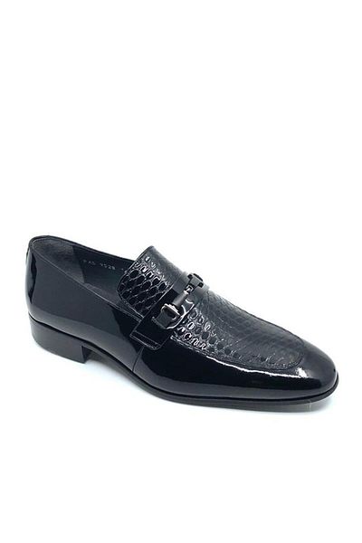 Fosco Black Patent Leather Genuine Leather Classic Men's Shoes 9528 430 613