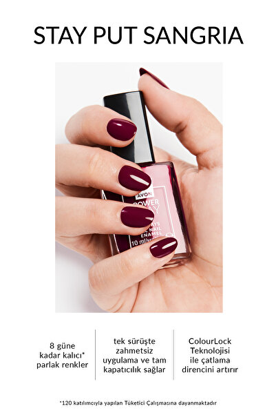 AVON Power Stay Jel Oje 10ml - Put Sangria