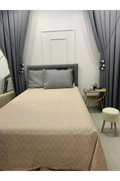 NİVEMESHOME Nivemeshome Beige 200X230 Single Pique Cover Double