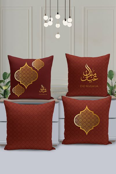 Filamente Set de huse de pernă cu model special Ramadan din 4 piese - imprimate digital pe două fețe