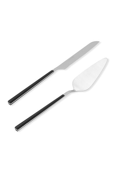 The Mia Silver Bianco Cake Serving Set - 2 Pieces Ckb0251
