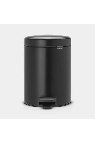 BARBANTIA Pedal Bin newIcon 5L Plastic Inner Bucket Matt Black