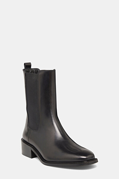 W Collection SİYAH DERİ KISA BOT