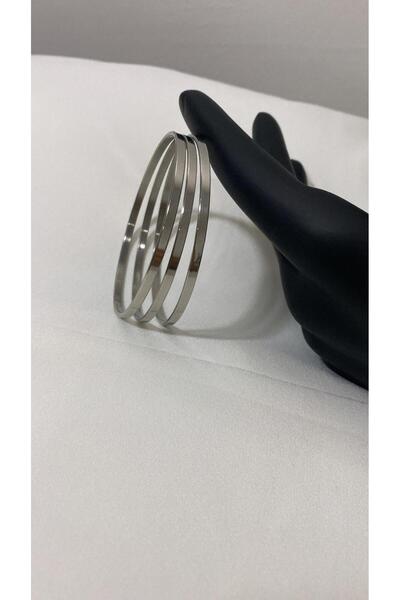staınless steel ENLİ SİLVER AJDA ÇELİK BİLEZİK
