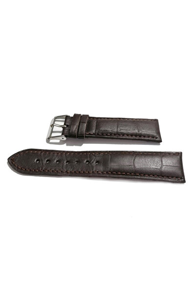 FADO 18 mm (147) Coffee Color Genuine Leather Half Crocodile Watch Band - Suitable for Any Watch