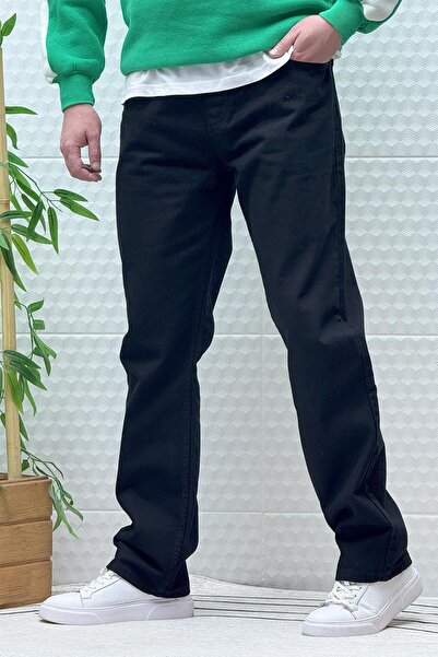 WAFRA Men's Elastic Waist Casual Baggy Jeans