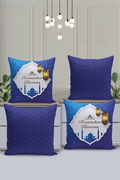 Filamente Set de huse de pernă cu model special Ramadan din 4 piese - imprimate digital pe două fețe