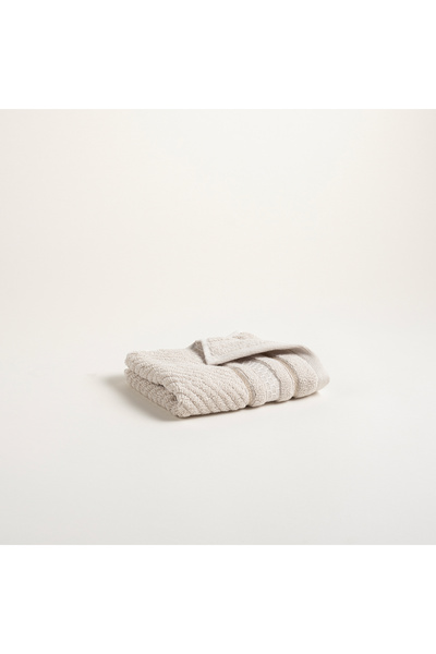 Zsa Zsa Zsu Vıseu Geniş Jakar Bordürlü Pamuk %100 Pamuk El Havlusu 30x50 Cm Bej