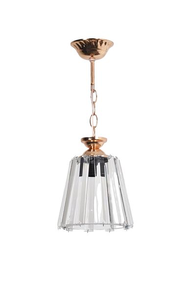 Modavize Chain Modern Design Hall Kitchen Entrance Children's Room Gold - Gold Color Crystal Glass Single Chandelier